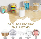 PARKMANI Bathroom Counter Organizer, Bathrooms Toothbrush Holder Set with 3 PCS Qtip Holder, Kids Electric Toothbrush and Too