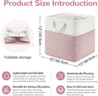 12 x 12 Inch Cube Storage Bins, 4 Pack Fabric Storage Basket with Handles, Foldable Boxes Organizer for Shelf Baskets for Hom
