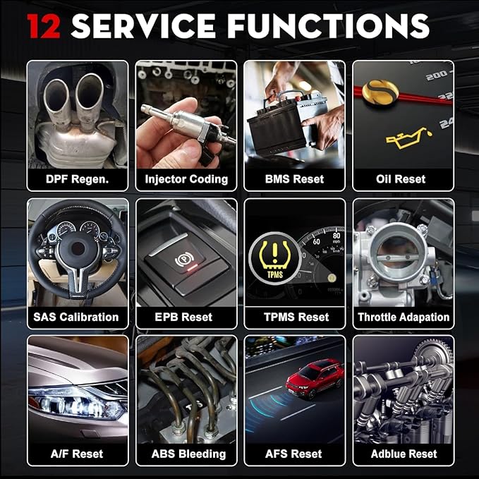 LAUNCH CRP129I V2.0 2026 OBD2 Scanner, ABS/SRS/at/ENG Car Diagnostic Tool, 12 Reset Services