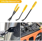 GOOACC 102Pcs Trim Removal Tool, Auto Push Pin Nylon Bumper Retainer Clip Set Fastener Terminal Remover Tool Round Handle Cro