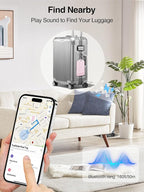 TopMade Smart Luggage Tag with Find My, Premium Leather Luggage Tags for Suitcase, Travel Bags, Backpacks, Anti-Lost Suitcase