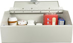 Lock Box for Safe Medication Storage, Lockable Medicine Cabinet with Child-Proof Organizer, Wall Mounted for Prescriptions, P