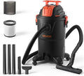 VEVOR Shop Vac, 8 Gallon Wet Dry Shop Vacuum, 4.5 Peak HP Portable with One-Button Self-Cleaning, Dual-Filter, 900W Input Pow