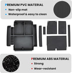 Center Console Organizer Tray Compatible with 2021 2022 2023 2024 2025 2026 GMC YuKon Denali, Chevy Suburban/Tahoe Armrest Storage Box Interior Accessories (Fit for Power-Sliding Console ONLY)