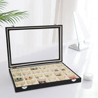 Stratalife Jewelry Tray 24 Grid Earring Organizer with Clear Lid Jewelry Holder Organizer Jewelry Organizer Box Jewelry Stora