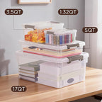 Citylife 17 QT Plastic Storage Bins with Lids Large Stackable Storage Containers for Organizing Clear Storage Box for Garage,