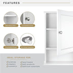 MCS 23x16 White Medicine Cabinet Organizer, Wall Mounted Bathroom Cabinet for Over-The-Toilet Storage, Bathroom Furniture & R