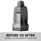 BDK carXS Charcoal Gray Two-Tone Car Seat Covers with Matching Back Seat Cover, Made to Fit Most Auto Truck Van SUV, Interior