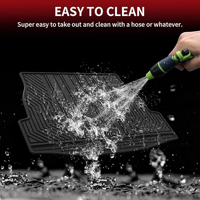 LASFIT Cargo Trunk Mat for Toyota RAV4 2025 2024 2023 2022 2021 2020 2019 (Include Hybrid) All Weather TPE Rear Trunk Cargo Liner Custom Fit Waterproof RAV 4 Cargo Tray Accessories, Black