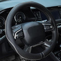 Rueesh Microfiber Leather Steering Wheel Cover Anti-Slip Matte Finish Auto Car Wheel Cover Universal 15 Inch Wheel Cover for 