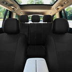 FH Group Full Set Cloth Car Seat Covers, Universal Fit Front and Split Bench Rear, Airbag Compatible, Washable for SUV, Sedan