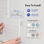 Keepo Peg Board Wall Organizer – Plastic Pegboard Panels, Modular Peg Board Storage System for Home Office, Craft Room, Gamin