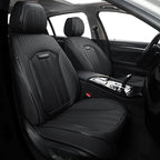 Leather Seat Covers for Cars, 2Pcs Universal Front Automotive Seat Covers, Full Coverage Waterproof Car Seat Covers for Most 