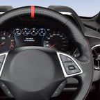 MEWANT Hand Sewn 3D Style Steering Wheel Cover Wrap for Chevrolet Camaro 2017-2022 Steering Wheel Accessories for Chevrolet Camaro 2017-2022