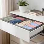 Drawer Organizer Clothes, 16 Pack Dresser Organizer Bins, Foldable Closet Organizers and Storage Fabric Dresser Bins, Shallow
