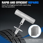 BETOOLL Tire Repair Kit, 44 Pcs Professional Heavy Duty Universal Emergency Flat Tire Repair Kit to Fix Punctures, for car Mo