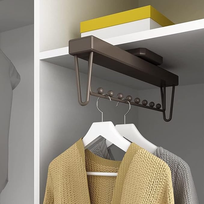 Extendable Clothes Rail - Extendable Pull Out Closet Rod, Sliding Wardrobe Closets Rods, Sliding Wardrobe Closet Tube Rods(36