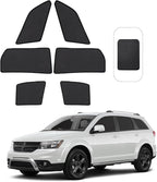 Front Side Half Window Shade Foldable Custom Fit for Do-dge Journey 2009-2020 Car Window Shades for Side Window Sun Shade UV Protection Heat Insulation for Camping Sleeping 6PCS