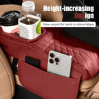 Car Seat Gap Organizer, Car Interior Organizer for Seat Gap Storage, Leather Multi-Functional Storage Box with Tissues, Universal for Most Cars (Red)
