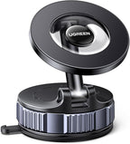 UGREEN Car Phone Mount for MagSafe [22xN52 & 80 LBS] 3600gf Magnetic Phone Holder Vacuum Suction with 360°Rotatable Dashboard Windshield Compatible with iPhone 17 16 15 14 13 12 Plus Pro Max Series