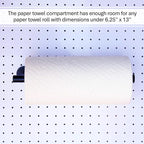 Peg Board Paper Towel Holder for Pegboard, Peg Board Accessory Kit with Heavy Duty Pegboard Hooks for Garage Workshop Craft R