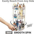 Asayuee 360 Rotating Makeup Organizer,3 Tier Large Capacity Make Up Organizers and Storage,Skincare Perfume Vanity Organizers