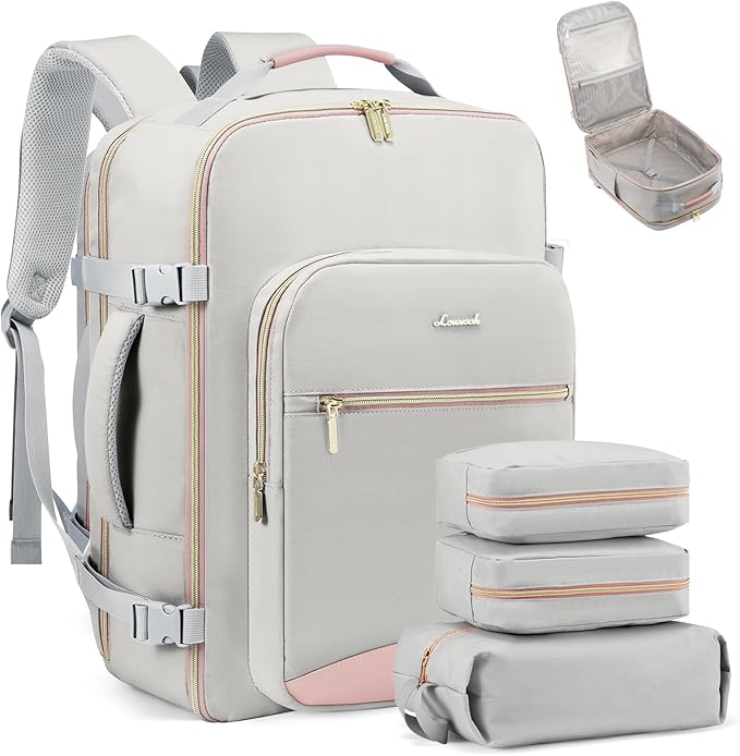 LOVEVOOK Travel Backpack for Women & Men 40L,Airline Approved Carry On Backpack Travel Essentials,TSA Carry on Luggage,Waterp