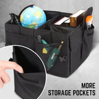 DNA Motoring Trunk Organizer for Car, 60L Large Capacity Foldable Trunk Organizer, Multi Compartment Car Trunk Organizer