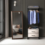 Sorbus Clothing Rack with Drawers - Clothes Stand Dresser - Wood Top, Steel Frame, & Fabric Drawers - Tall Closet Storage Org
