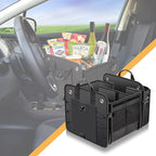 Car Trunk Organizer with Lid & Removable Leakproof Cooler Bag,Foldable Cover,Large Trunk Organizers,Multi-Compartment Collap