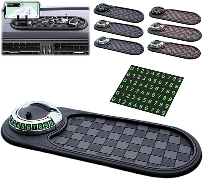 2026 New Multifunctional Car Dashboard Mobile Phone Holder Anti Slip Phone Mat for Car Rotatable Car Dashboard Accessories wi