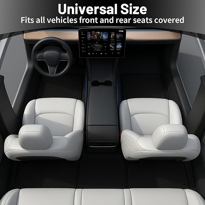 WILLBOND 10 Pcs Self-Adhesive Disposable Car Floor Mats, 15.7"x19.6" Black Felt with Adhesive Backing, 1mm Thick, Universal M