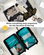 Gonex 8 Set Compression Packing Cubes, Expandable Mesh Organizer for Travel Accessories, Essentials With Toiletry, Laundry, S