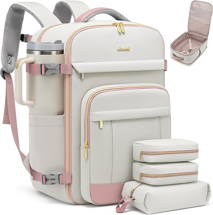LOVEVOOK Travel Backpack for Women & Men - 17.3 Inch Carry On Backpack & Personal Item Backpack for Airlines, Spacious and Du