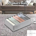 4 Pack Drawer Organizers for Clothing, 7 Grids Foldable Washable Drawer Organizer Clothes, for Folded Clothes, T-shirt, Tank 