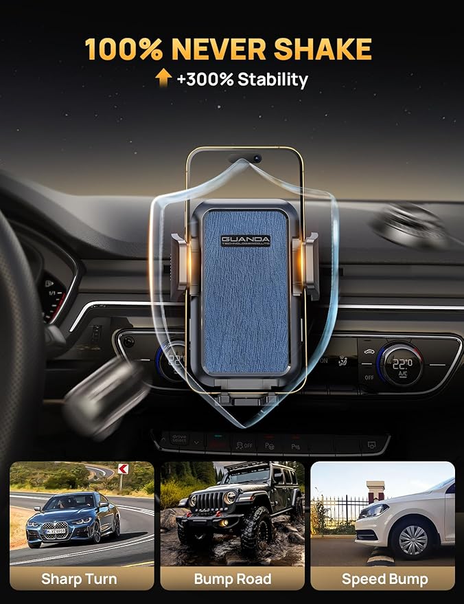 Slot Phone Mount, Military-Grade Stable Car Phone Holder [Thick Cases Friendly], 360° Adjustable Universal Phone Mount for for Cars Fit for iPhone 17 16 15 Samsung All Phones - 2026 Upgraded