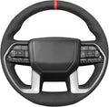 MEWANT DIY Steering Wheel Cover for Toyota Tacoma 2024 / Tundra 2022-2024 / Sequoia 2023-2024 Made of Black Suede