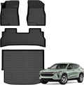 Auxko All Weather Floor Mats Cargo Mat Fit for 2026 2025 2024 Chevrolet Chevy Trax & Buick Envista TPE Floor Liner Trunk Mat Trax Accessories All Season Odorless Anti-Slip Black
