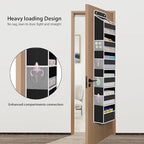 Univivi Door Hanging Organizer Nursery Closet Cabinet Baby Storage with 6 Large Compartments and 8 Side Pockets for Cosmetics