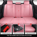 MIROZO Car Seat Covers Full Set,Universal Seat Covers Full Coverage Waterproof Leather Car Seat Protector Automotive Seat Cov