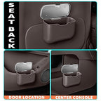 HOLDCY Car Trash Can, Waterproof Multi‑Functional Auto Trash Bin for Door/Console/Seat Back, Universal Vehicle Garbage Can for Car/Truck/SUV Drivers (Brown)