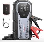 Car Jump Starter 6000A 12V Battery Pack, 16800mAh Portable Jump Box for 10L Gas/9L Diesel Engines, with Smart Jumper Cables,