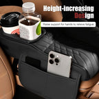 Car Seat Gap Organizer, Car Interior Organizer for Seat Gap Storage, Leather Multi-Functional Storage Box with Tissues, Universal for Most Cars (Black)