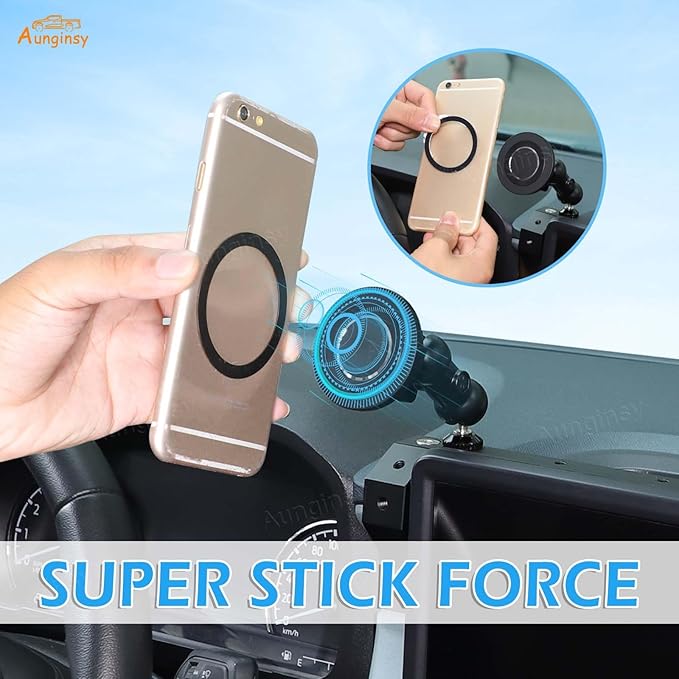 Aunginsy Dashboard Magnetic Phone Holder Compatible with Ford Maverick 2022-2024, Car 8-inch Navigation Screen Upper Panel Fixed Clip Mobile Phone Mount for Most Cell Smartphone Bracket Accessories