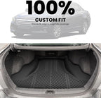 LASFIT Trunk Mat for Honda Accord 2012 2011 2010 2009 2008, All Weather TPE Custom Fit Pet Friendly Easy Clean Trunk Liner Cargo Mat Cargo Liner Accessories, Black