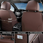 Coverado Car Seat Covers Front Seats, 2-Pack Luxury Leathaire Seat Covers for Cars, Waterproof Car Seat Protector, Anti-Slip 