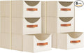Homsorout Stackable Storage Drawers - Collapsible Storage Bins with Drawers, 6 Pack Closet Shelf Organizer Basket, Fabric Pul
