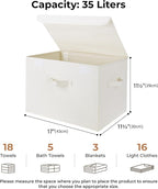 GRANNY SAYS Storage Boxes with Lids, Large Storage Bins with Lids, Decorative Box, Shelves Baskets, Clothes Storage and Organ