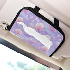 Car Tissue Holder Car Visor Organizer Tissue Box Holder for Car Sun Visor Organizer with Car Vehicle Accessories Essentials Interior for Women Men Purple Mermaid Seashell Starfish