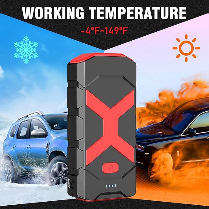 BOOKOO A9 Jump Starter 4000A for Car,Boat,Lawnmower 12L Gas&10L Diesel Engines Portable 12V Car Battery Jump Starter with